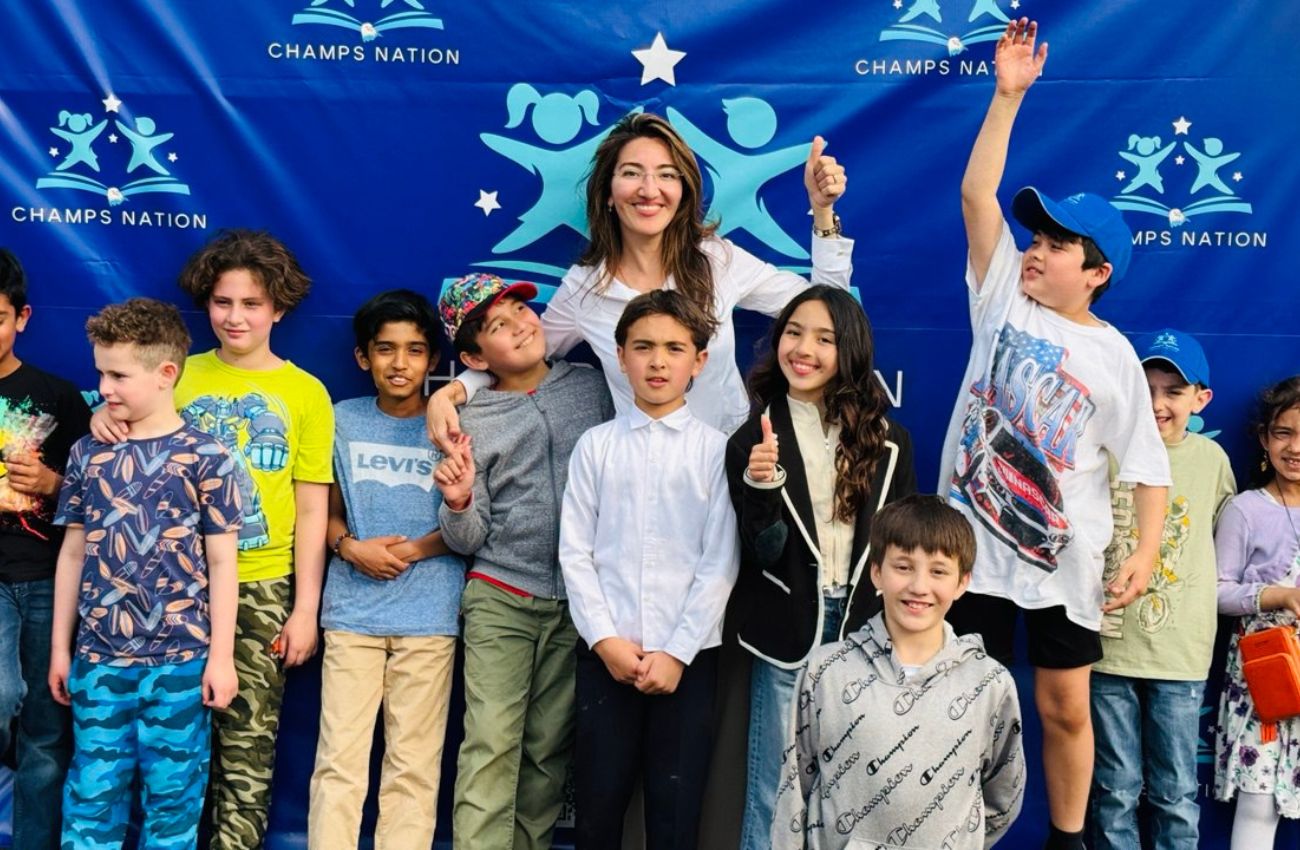 Zarina with some of her students